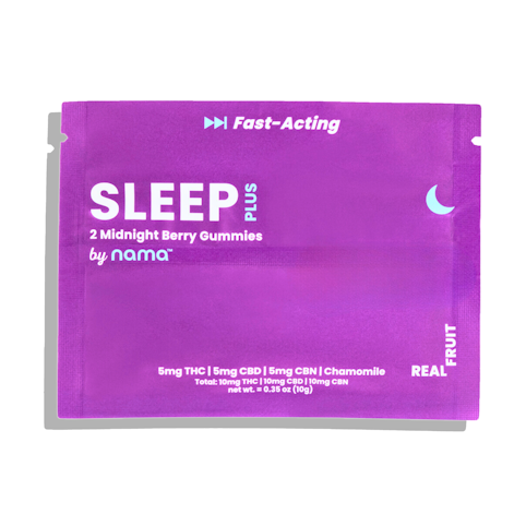 Nama - Midnight Berry Gummies -Indica- (Sleep Plus) - 10:10:10 -THC:CBD:CBN:Chamomile - 10mg -2pk- | Nama    -h12