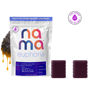 Nama - Nama- Euphoria Grandaddy Purple Live Resin Gummies- 2pk/50mg/100mg