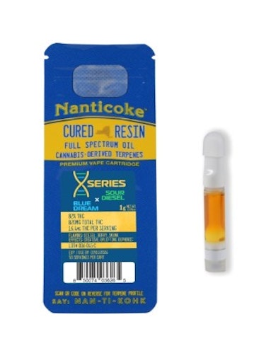 Nanticoke - Blue Dream x Sour Diesel -Sativa Dominant Hybrid- 82% THC | X-Series 510 Thread Vape Cartridge, 1g | Nanticoke      -ee8 back