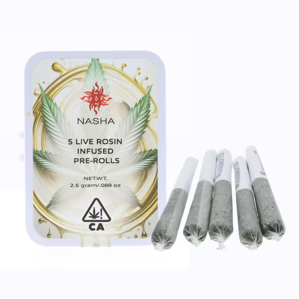 Nasha | Nigerian Haze WAK x Sour Peaches | Hash Infused | 5pk