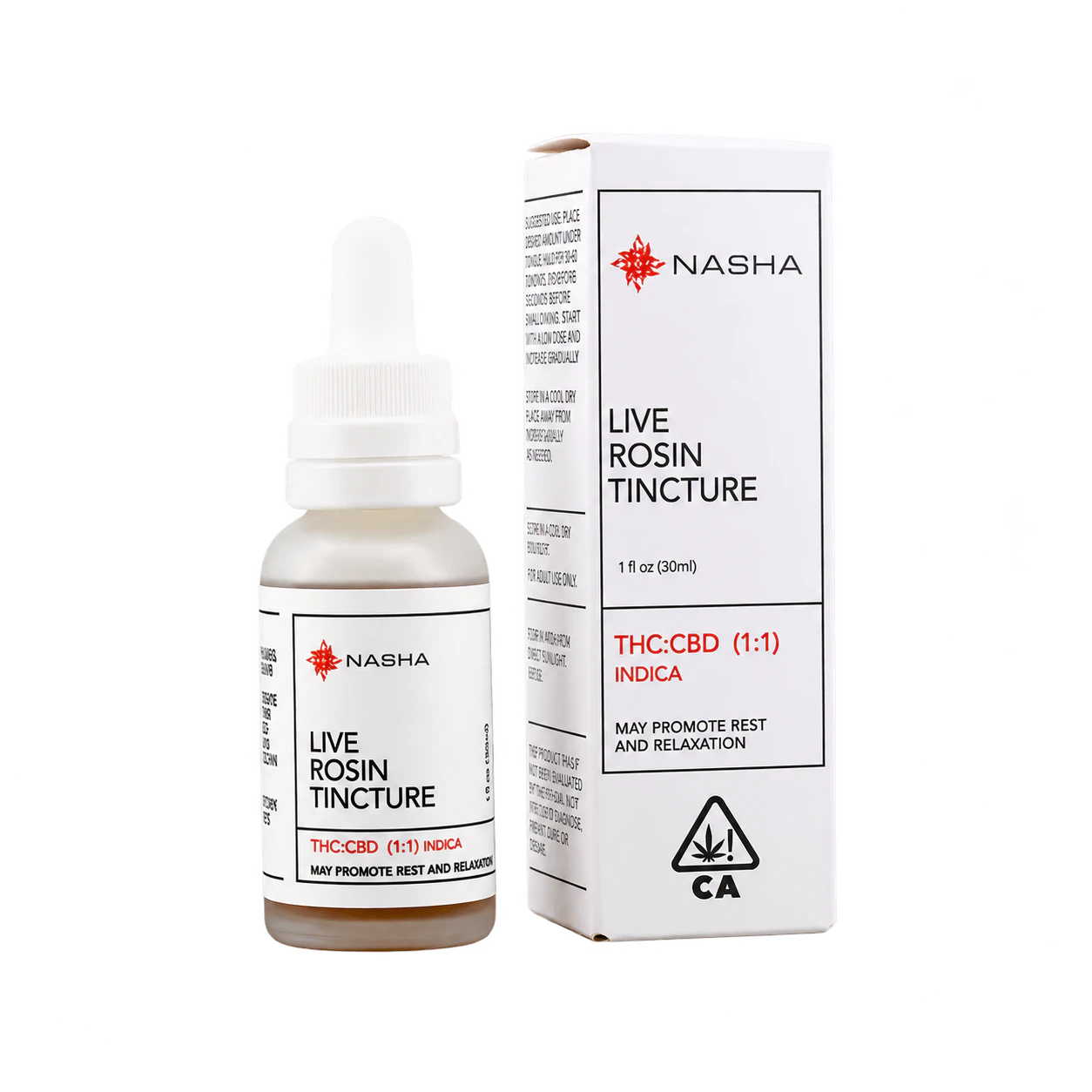 NASHA - Nasha | THC:CBD Indica | Trop Cookies | Live Rosin Tincture | 1000mg Main Image