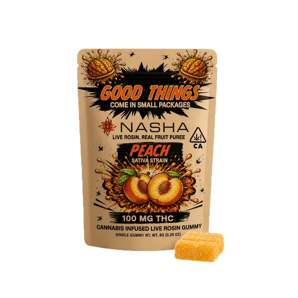 NASHA - Nasha | Peach | Live Rosin Gummy | 100mg Main Image