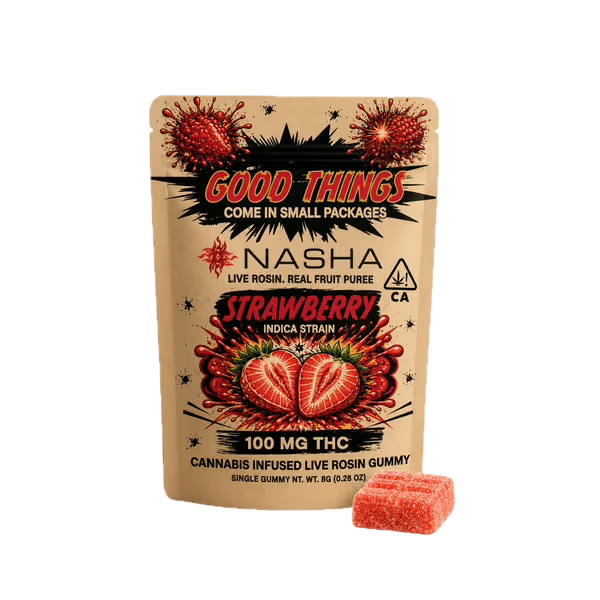 Nasha | Strawberry | Live Rosin Gummy | 100mg