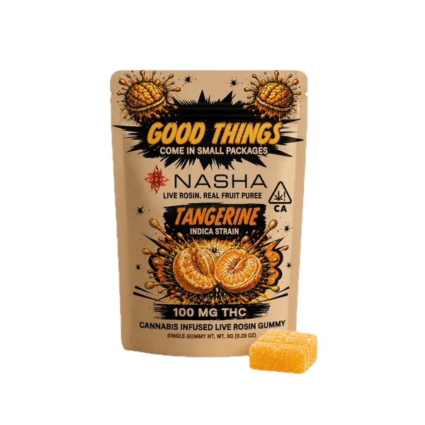 Nasha | Tangerine | Live Rosin Gummy | 100mg