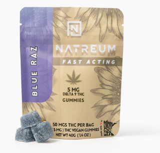 Natreum - Natreum | Blue Razz Fast Acting Gummies (10ct) | 5mg THC Main Image
