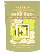 Natreum | Good Day+ Golden Pear Gummies | 5mg THC:25mg CBG:10mg CBD:5mg CBC