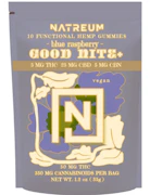 Natreum | Good Nite+ Blue Raspberry Gummies | 5mg THC:25mg CBD:5mg CBN