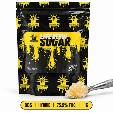 New York Honey - BBS - Hybrid - 75.9% THC | 1g Live Resin Sugar (Concentrate) | New York Honey     -BF #4  