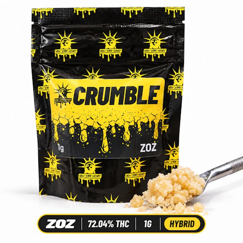 New York Honey - ZOZ - Hybrid - 72.04% THC | 1g Crumble (Concentrate) | New York Honey    BF #6 