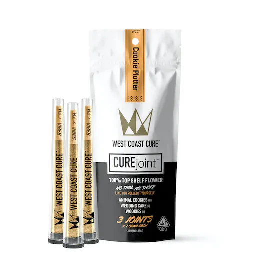West Coast Cure - Cookie Platter | Top Shelf CURE joint Variety Pack 3 x 1G Main Image