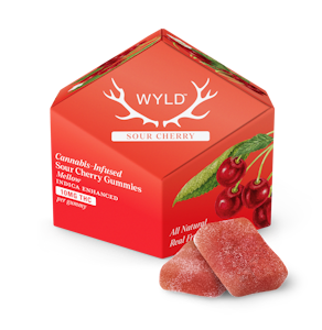 WYLD - Sour Cherry Indica Enhanced Gummies | 10-pack