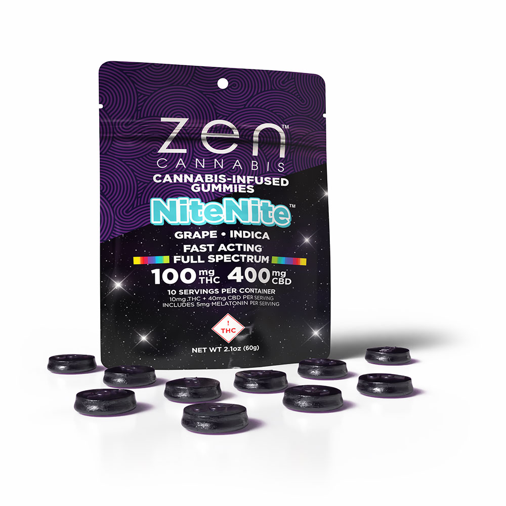 Zen Cannabis - Nite Nite Grape Gummies 1:4 THC:CBD - New