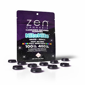 ZEN CANNABIS - Zen Cannabis - Nite Nite Grape Gummies 1:4 THC:CBD 