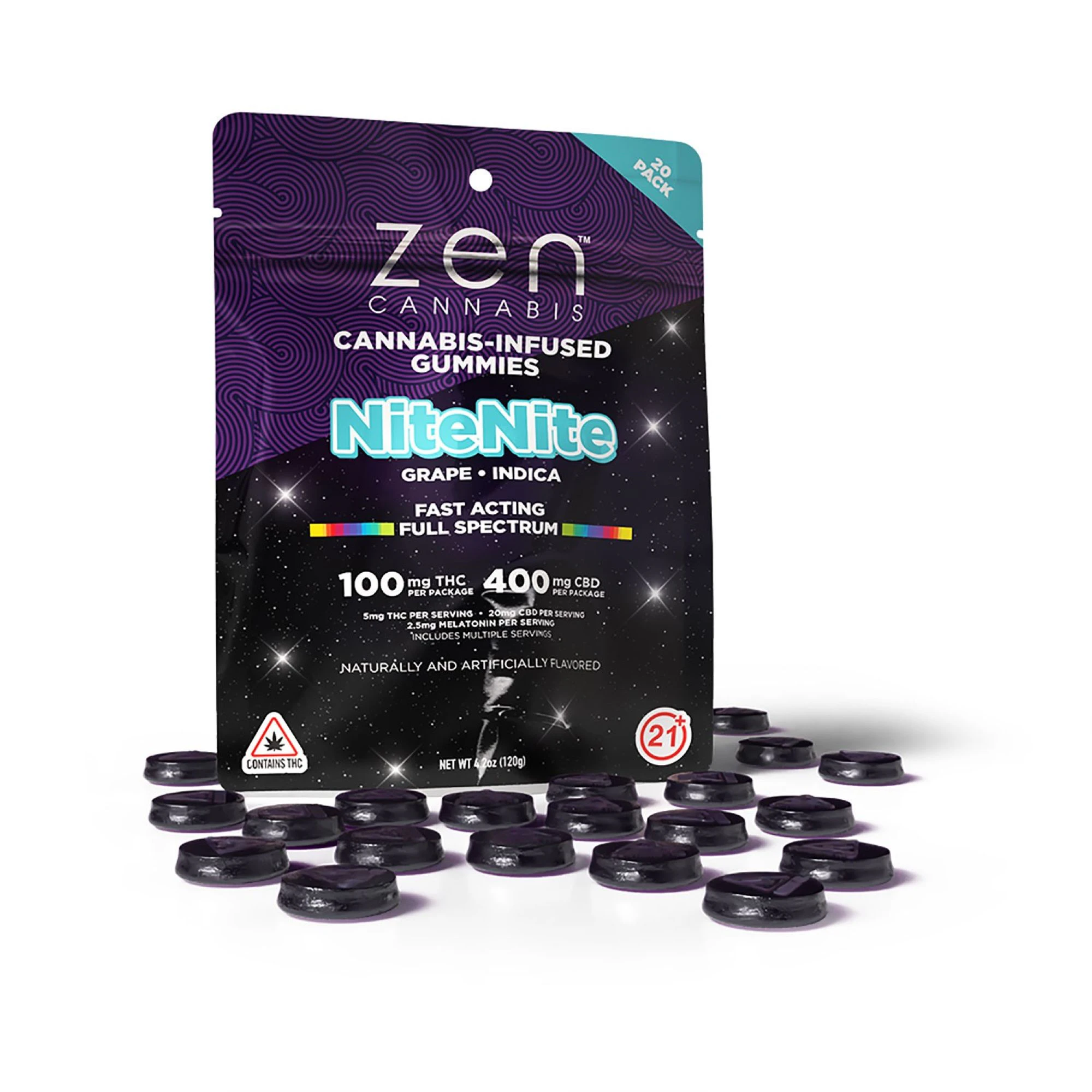 Zen - Zen Cannabis NiteNite Grape 1:4 Gummies 00015 Main Image