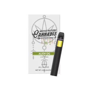 Native Nations Cannabis NY - NNC - Alien OG - Live Resin 0.5g AIO
