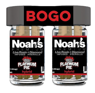 NOAH'S PREMIUM - Noah's Premium BOGO Platinum Pie 5pk Diamond/Rosin Infused Preroll Packs (H) 5g