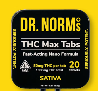 DR. NORM'S - Dr. Norms 1000mg MAX Sativa Tablet 20pk