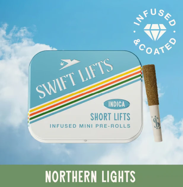 Short Lifts - Northern Lights Kief Coated Infused 5pk Pre-Rolls - 2.5g Main Image