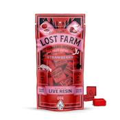 Lost Farms Strawberry x GG4 | Kiva | 100mg Live Resin Fruit Chews