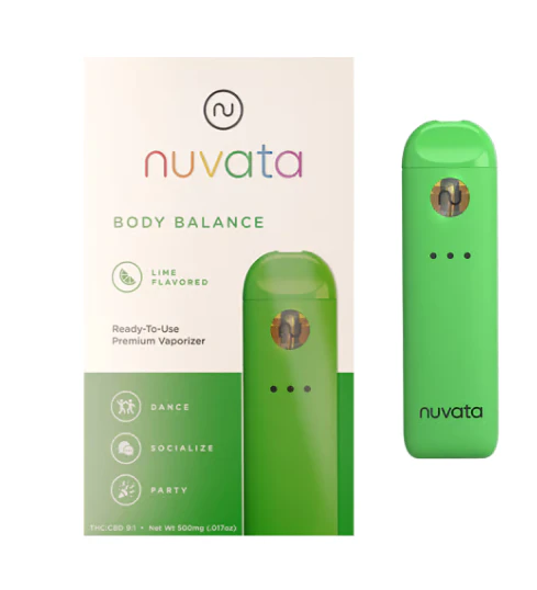 Nuvata - Body Balance Lime 9:1 THC:CBD Disposable Pen - 0.5g Main Image