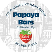 Papaya Bars Cultivated by Weiss Farms 1g Cold Cure Live Rosin