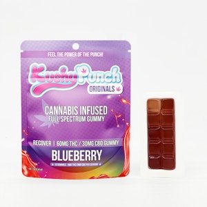 KUSHY PUNCH - Kushy Punch Originals Gummy Recover Blueberry CBD 2:1