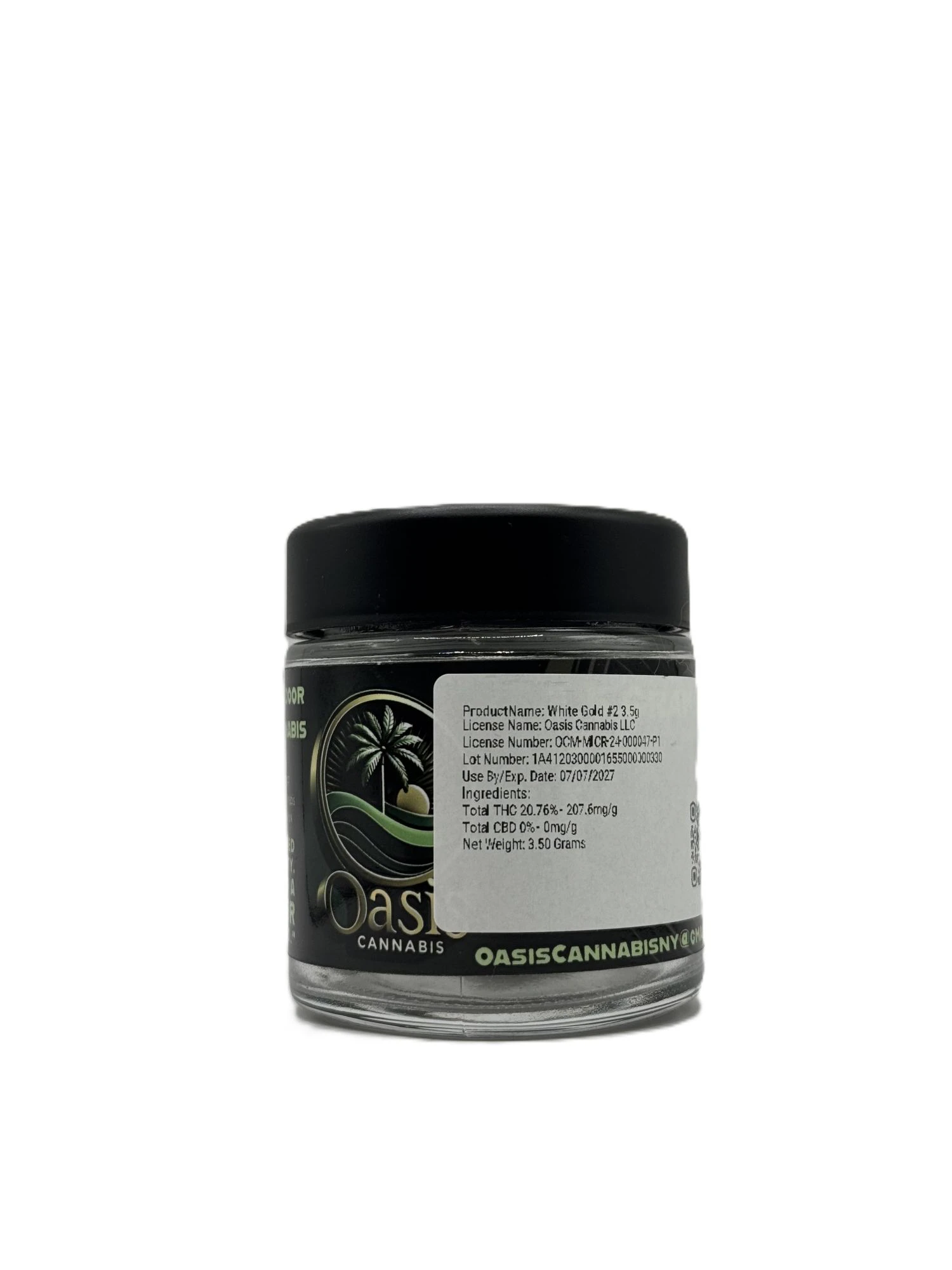 OASIS Cannabis Co - Oasis - White Gold #3 - 20.76% THC - 3.5g - Dry Flower Main Image