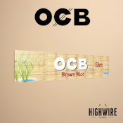 OCB Brown Rice Rolling Paper & Tips - Slim