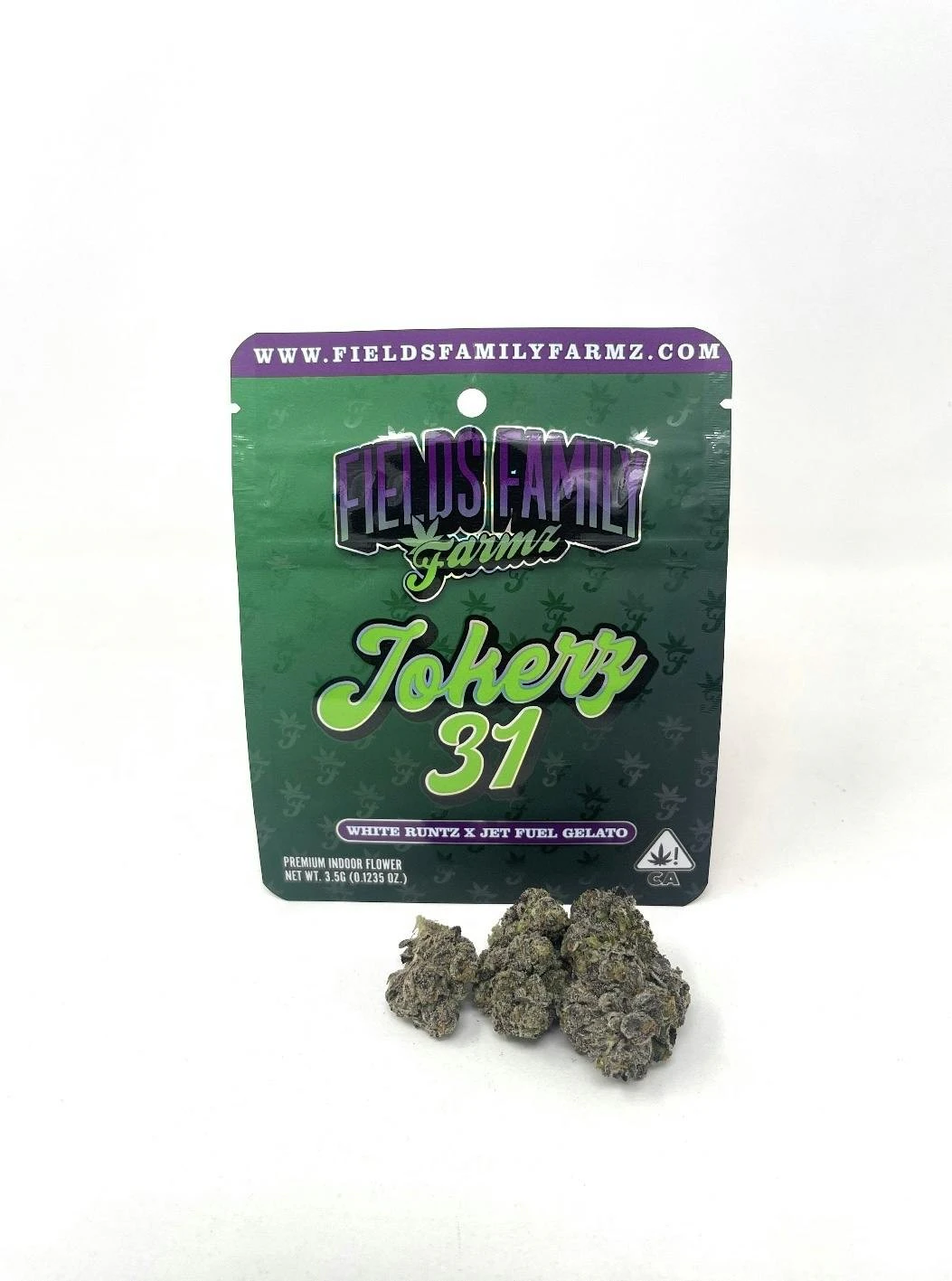 Fields Family Farmz - Jokers 31 (I) 32.15% THC | Fields Family Farmz | 3.5g Flower Main Image