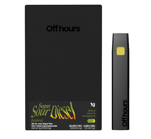 Off Hours - Super Sour Diesel -Sativa- All-In-One (Vape Pen) 1g | Off Hours     -pp3 back