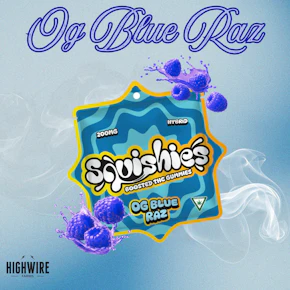 Squishies Hash Rosin Gummies OG Blue Raz 200mg
