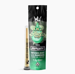 WEST COAST CURE - West Coast Cure - Jefferey Pre Roll - Diamond Infused - Indica - OG Kush - (1.2g Total)