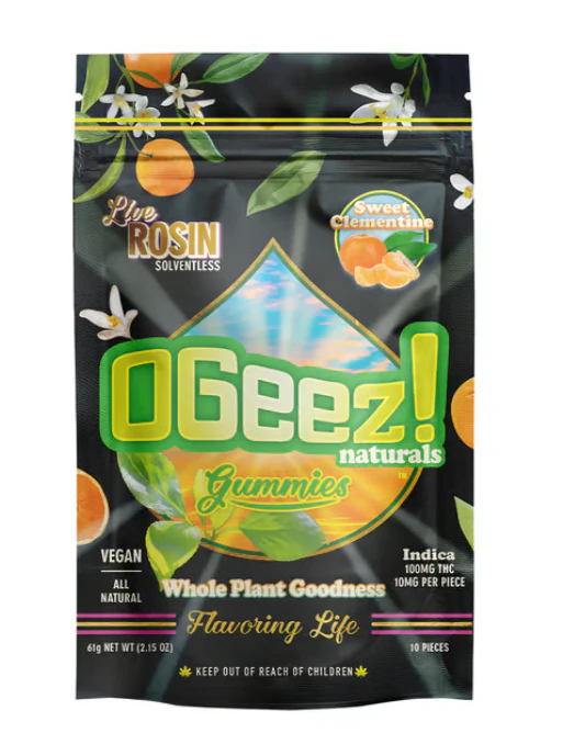 Ogeez! - Sweet Clementine Vegan Live Rosin 10pk Gummies - 100mg Main Image