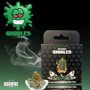 Giggles Puffs Hash Rosin Infused Cart OG Kush 1g