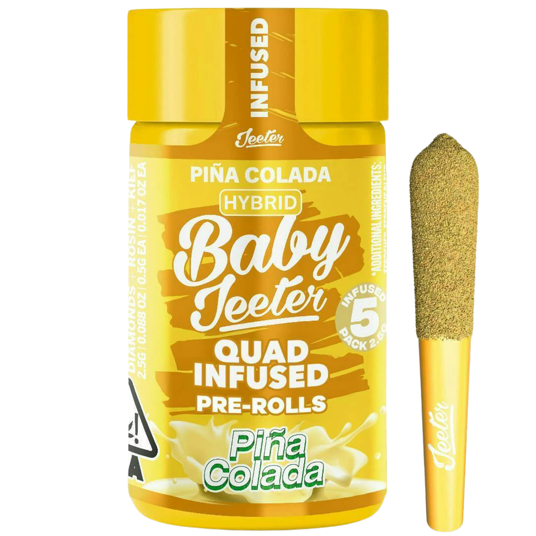 Jeeter - Baby Jeeter - 5pk Infused Prerolls - Pina Colada Main Image