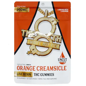 THE 8TH BY WHITE BOY RICK - The 8TH - Orange Creamsicle Live Resin Gummies 200MG (10x20MG)