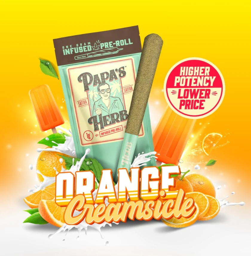 Papa's Herb - Papa's Herb - Orange Creamsicle - 1g Infused Pre Roll Main Image