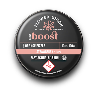Flower Union - Flower Union - Gummies - Orange Fizzle: Strawberry Flavor - 100mg