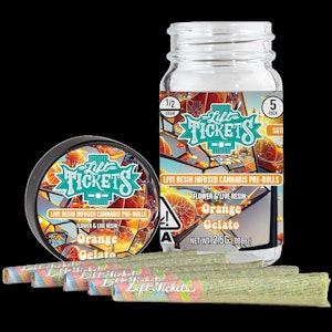LIFT TICKETS - Lift Tickets .5g Orange Gelato Infused Pre-Roll 5pk 38%