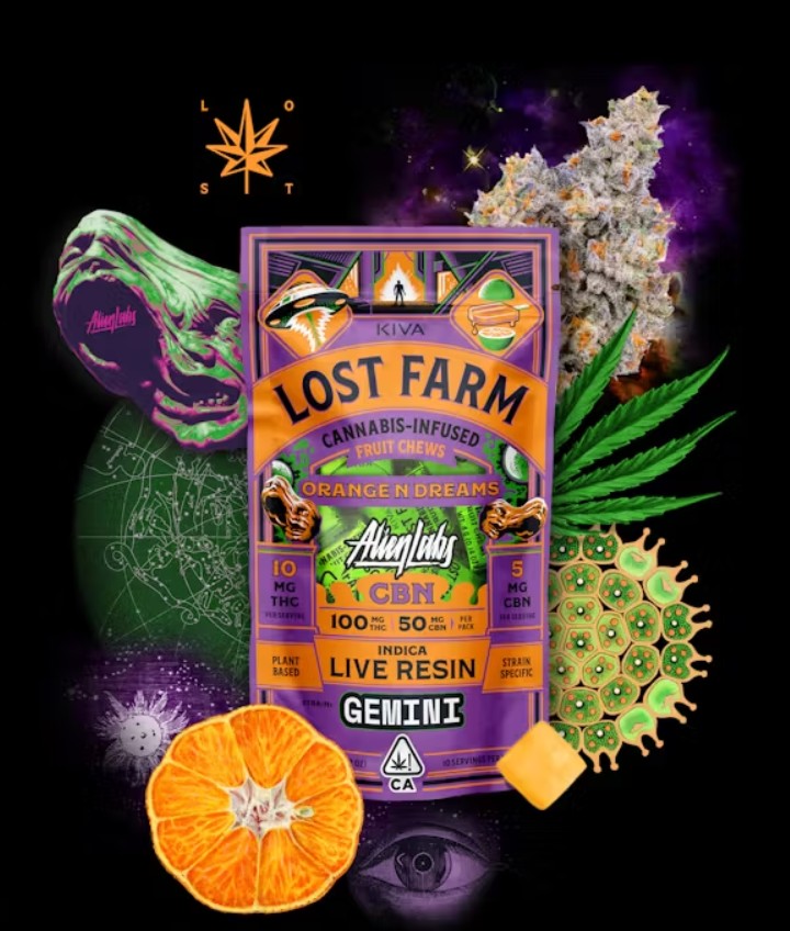 Lost Farm x Alien Labs - Orange N Dreams - 100mg THC 50mg