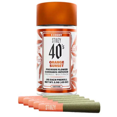 STIIIZY - Stiiizy - Orange Sunset - 2.5g 40's Infused Pre-Rolls - 5pk Main Image