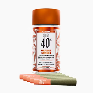 STIIIZY - Stiiizy - Pre Roll Pack - Infused 40's - Sativa - Orange Sunset - (2.5g total) 5 Pack