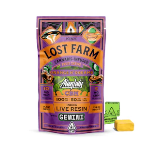 KIVA - Kiva Lost Farm x Alien Labs Live Resin Chews Orange N' Dreams CBN 