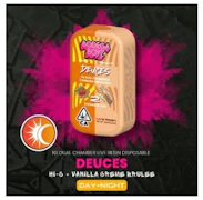 Orange Burst x Vanilla Creme Brulee 1G Deuces Live Resin Dual Chamber AIO
