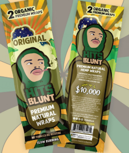 Hits Blunt Wraps - Premium Organic Original Hemp Wraps - 2pk