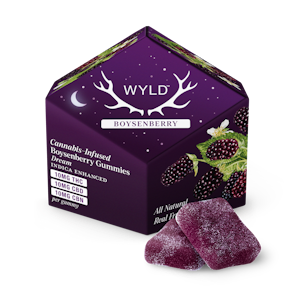 WYLD - Boysenberry 1:1:1 CBD:CBN + Indica Enhanced Gummies | 10-pack