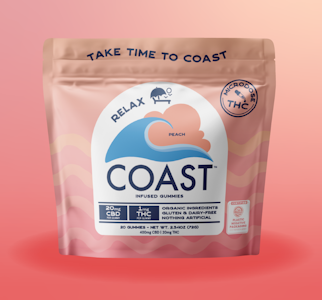 COAST - 20:1 Peach Gummies - 20mg - TBI