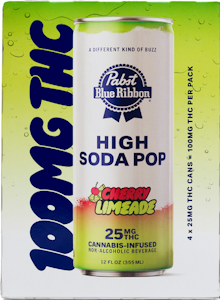 Pabst - [Pabst] THC High Soda Pop 4 Pack - 25mg - Cherry Limeade (H)