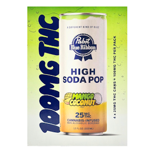Pabst - Pabst - High Soda - Mango Coconut - 4pk - 100mg