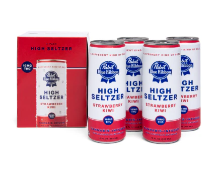Pabst - Pabst Blue Ribbon High Seltzer 4pk 10mg Strawberry Kiwi Main Image